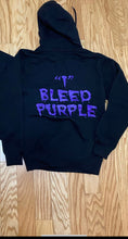Load image into Gallery viewer, “BvsA “bleed purple hoodie